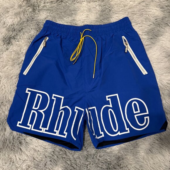 Rhude Blue Athletic Shorts Size small Medium or Large - Picture 1 of 3